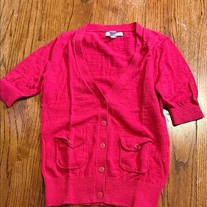 Banana Republic Women's Red Cardigan Sweater